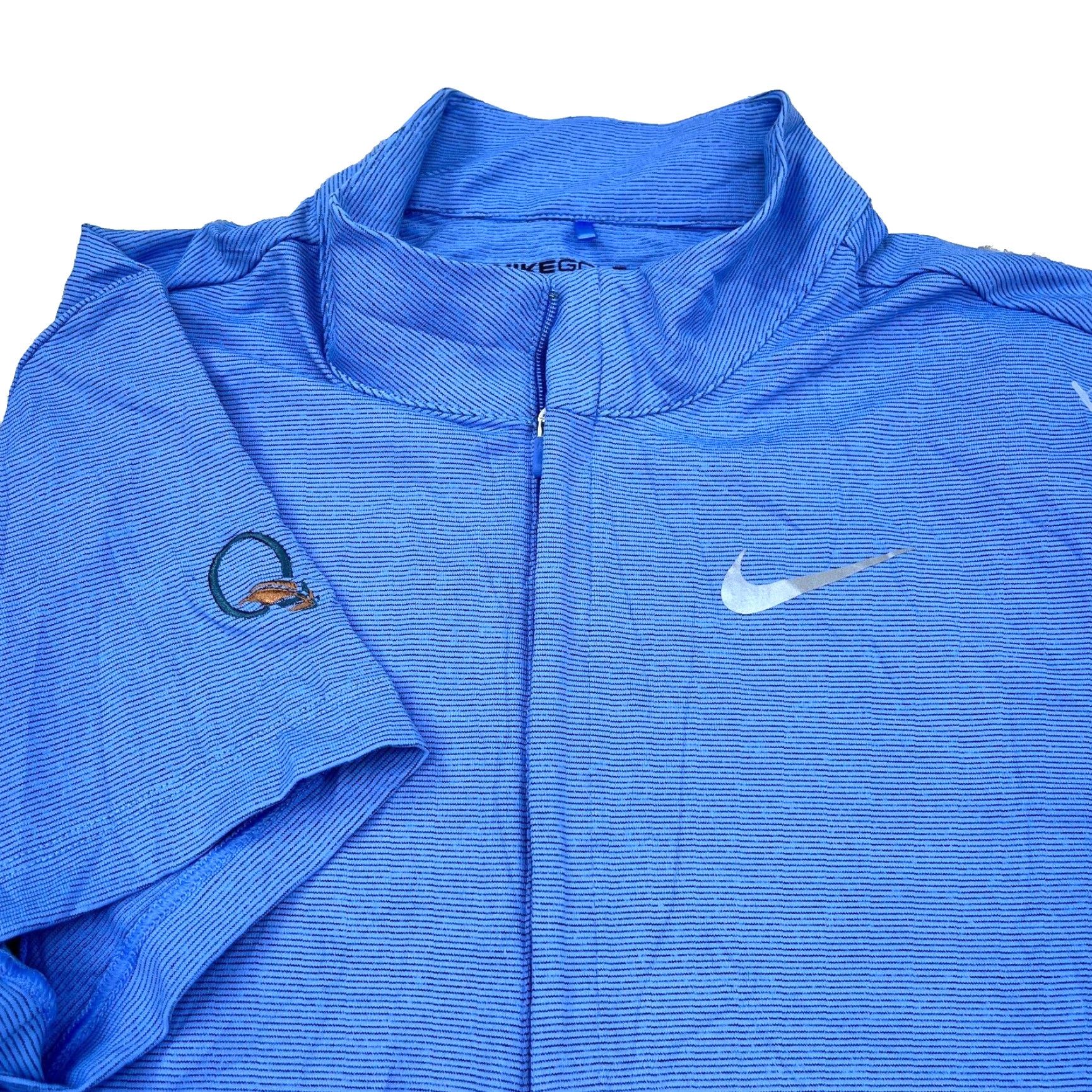 Nike Nike Polo Shirt Women Medium Blue Striped Dri Fit Performance Half Zip Polo Shirt Women Medium Blue Striped Dri Fit Half Zip Nike Size M / US 6-8 / IT 42-44 - 2 Thumbnail