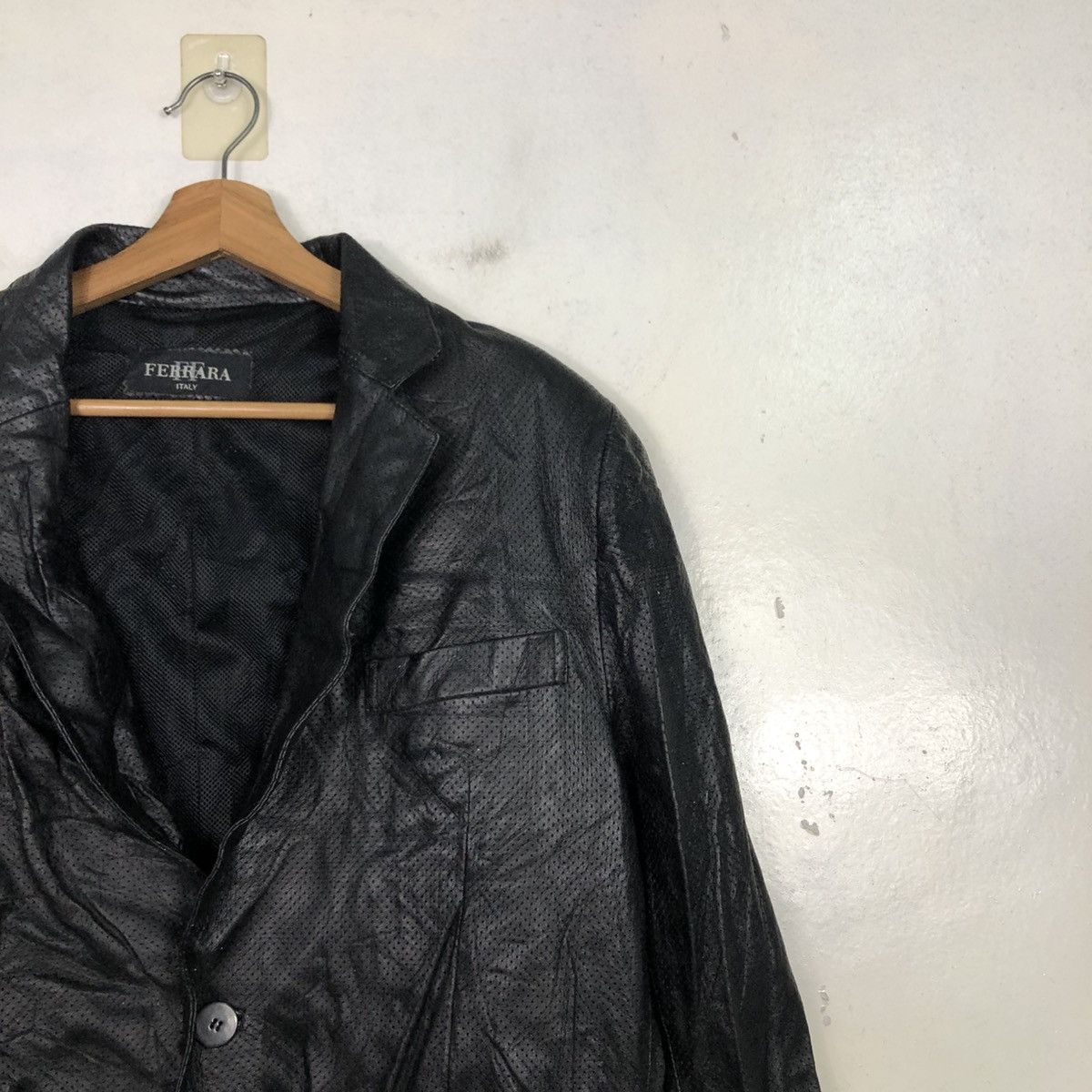 Japanese Brand Vintage Leather Jacket Ferrara Italy Issey Miyake Size US M / EU 48-50 / 2 - 8 Thumbnail