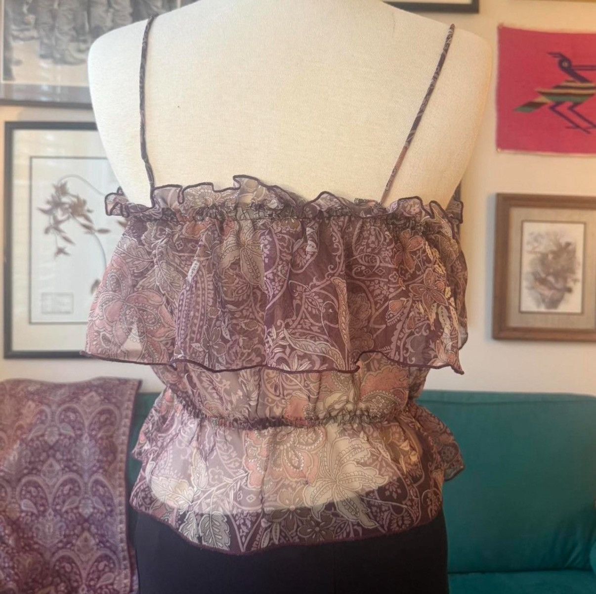 Other Baby Phat Sheer Paisley Top Size S / US 4 / IT 40 - 4 Thumbnail