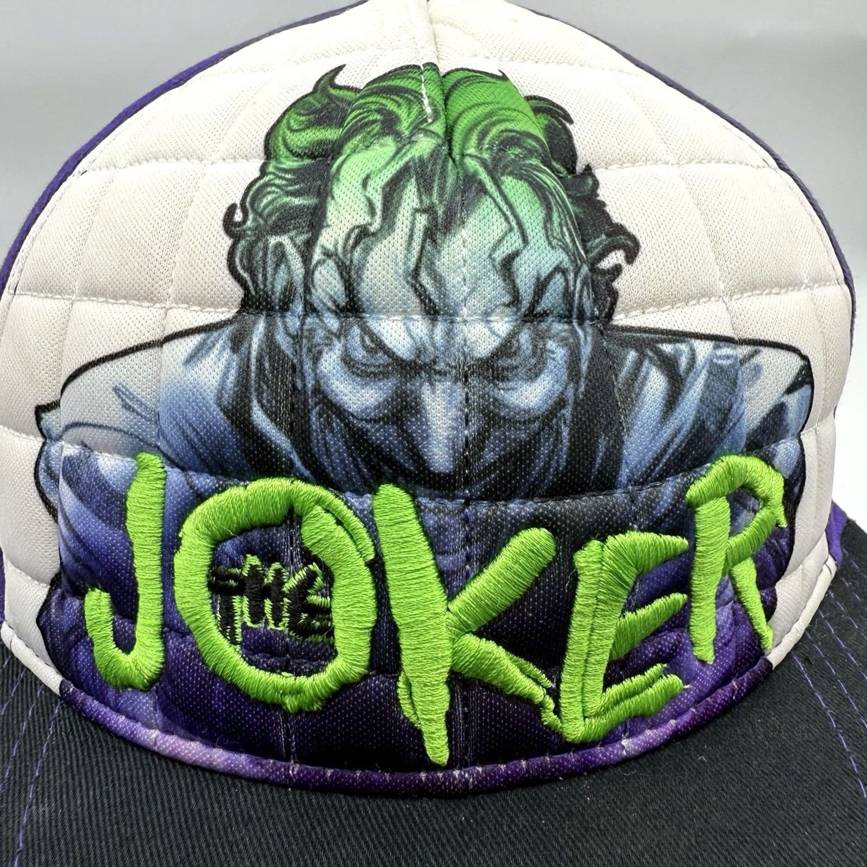 DC Comics DC Comics THE JOKER Snapback Hat Cap Logo Warner Bros WB Purple White Green Cap Adjustable Men Multicolor Casual Baseball Style Logo Mens Size ONE SIZE - 2 Thumbnail