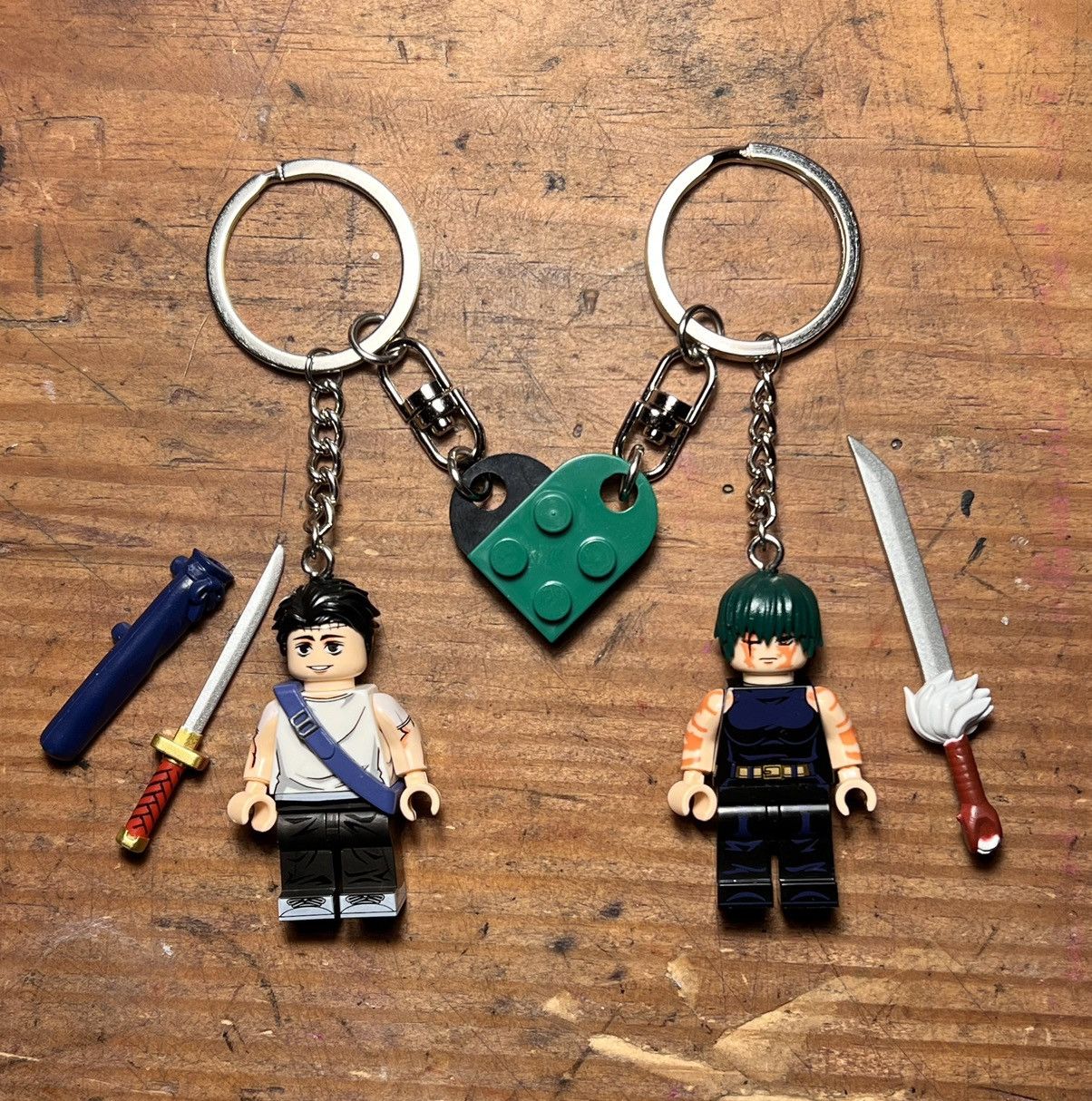 Anime Yuta Maki Jujutsu Kaisen anime minifigure keychain keyring Size ONE SIZE - 2 Thumbnail