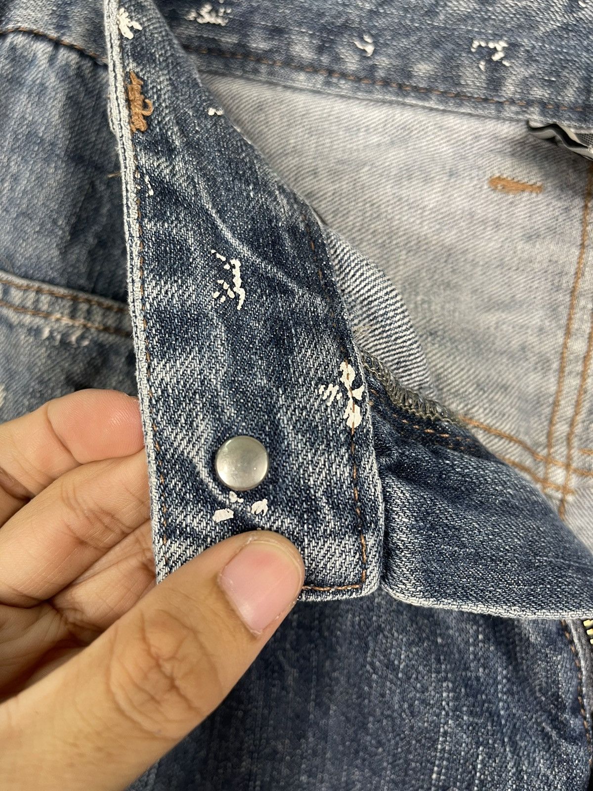 Japanese Brand RIMASTER RIPPED DENIM JEANS Size US 30 / EU 46 - 16 Thumbnail