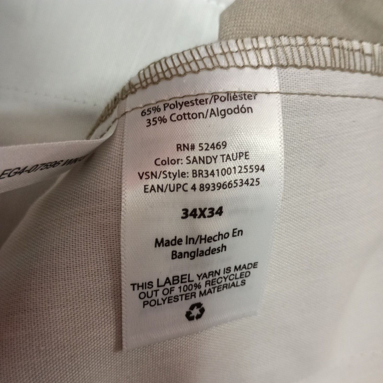 Other Brahma Men's Work Tough Pants Size 34x34 Sandy Taupe Relaxed Size US 34 / EU 50 - 6 Thumbnail