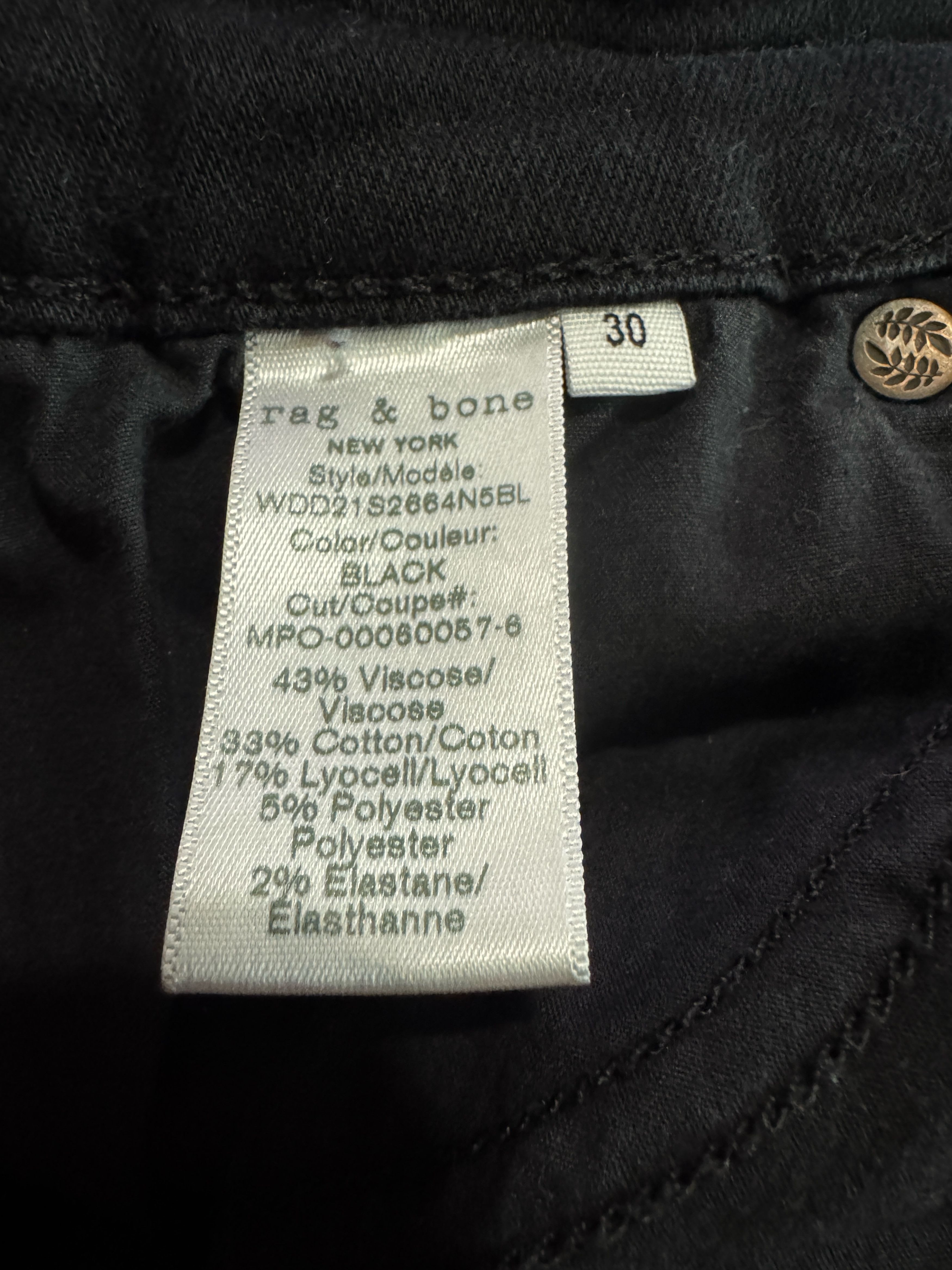Rag & Bone Nina High-Rise Skinny Size 30" / US 8 / IT 44 - 3 Thumbnail