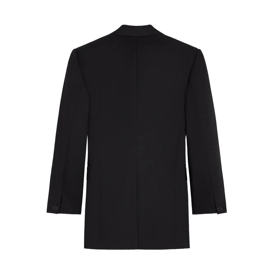 Celine CELINE $3450 Black Colonne Wool Jacket New & Authentic (Wome Size S / US 4 / IT 40 - 2 Thumbnail