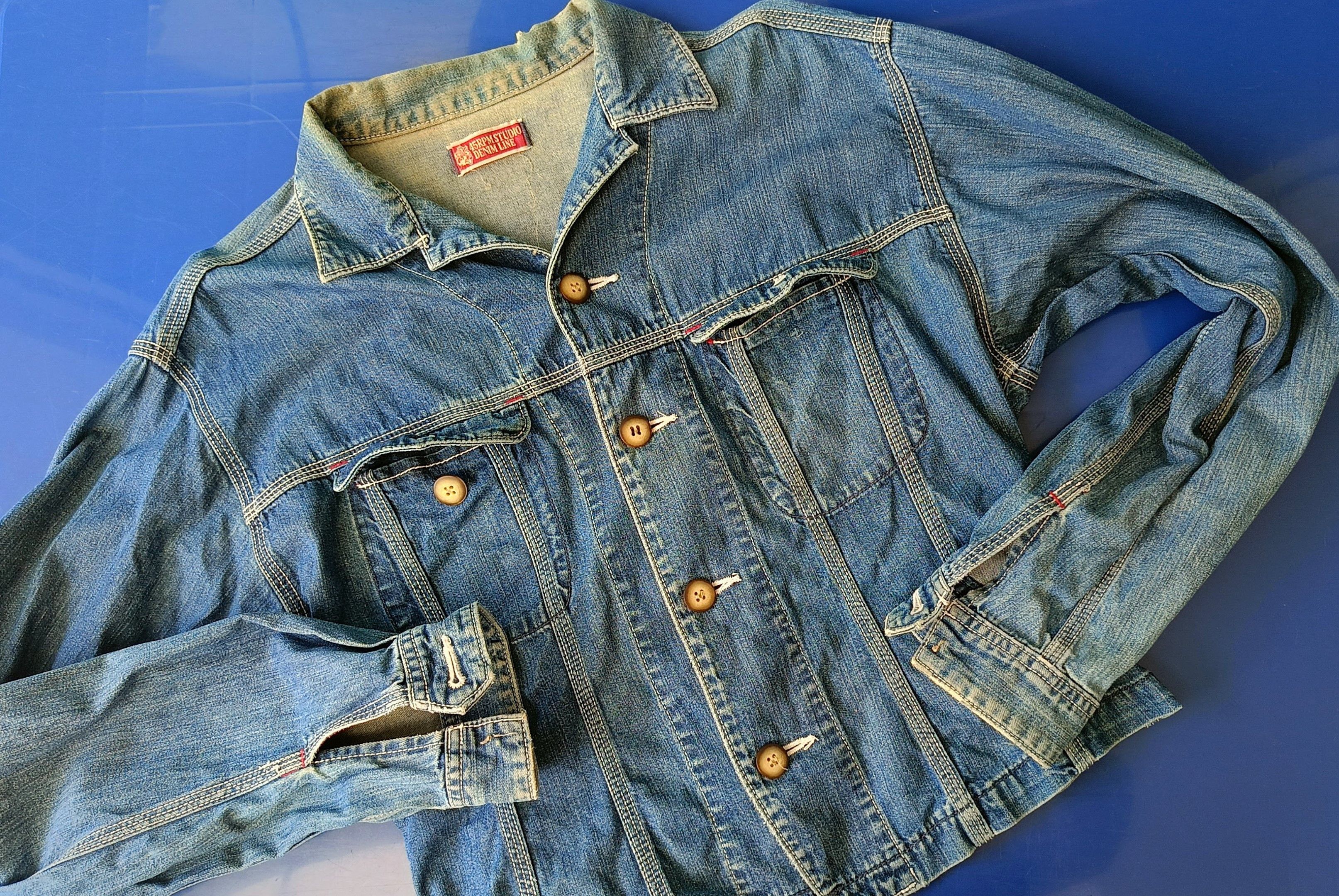 45rpm 45RPM by R Japan 90s denim line indigo slim ladies jacket Size S / US 4 / IT 40 - 11 Thumbnail