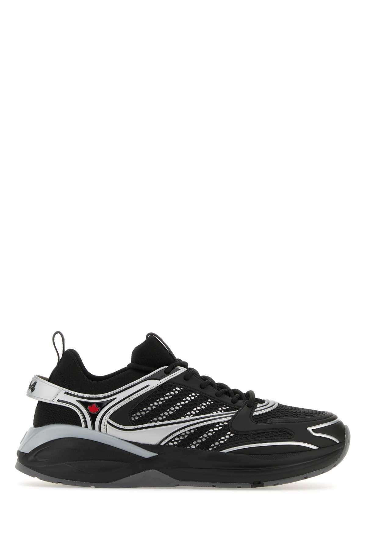 image of Dsquared2 Multicolor Fabric, Mesh And Rubber Dash Sneakers, Men's (Size 10)