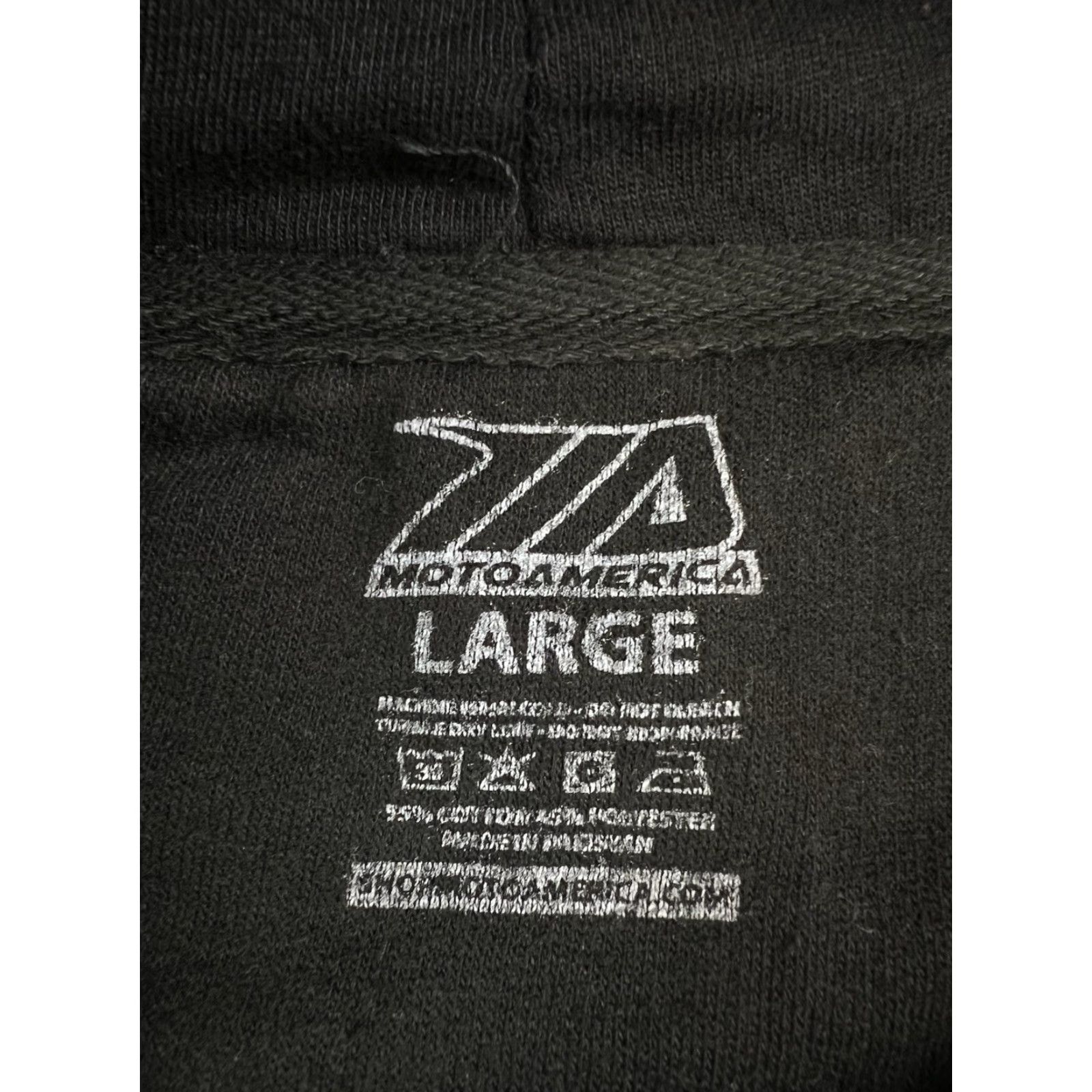 Vintage Motoamerica Hoodie Sweatshirt Large Black Men Hooded Pockets Pullover Motorcycle Sports Classic AMA Superbikes Size US L / EU 52-54 / 3 - 5 Thumbnail