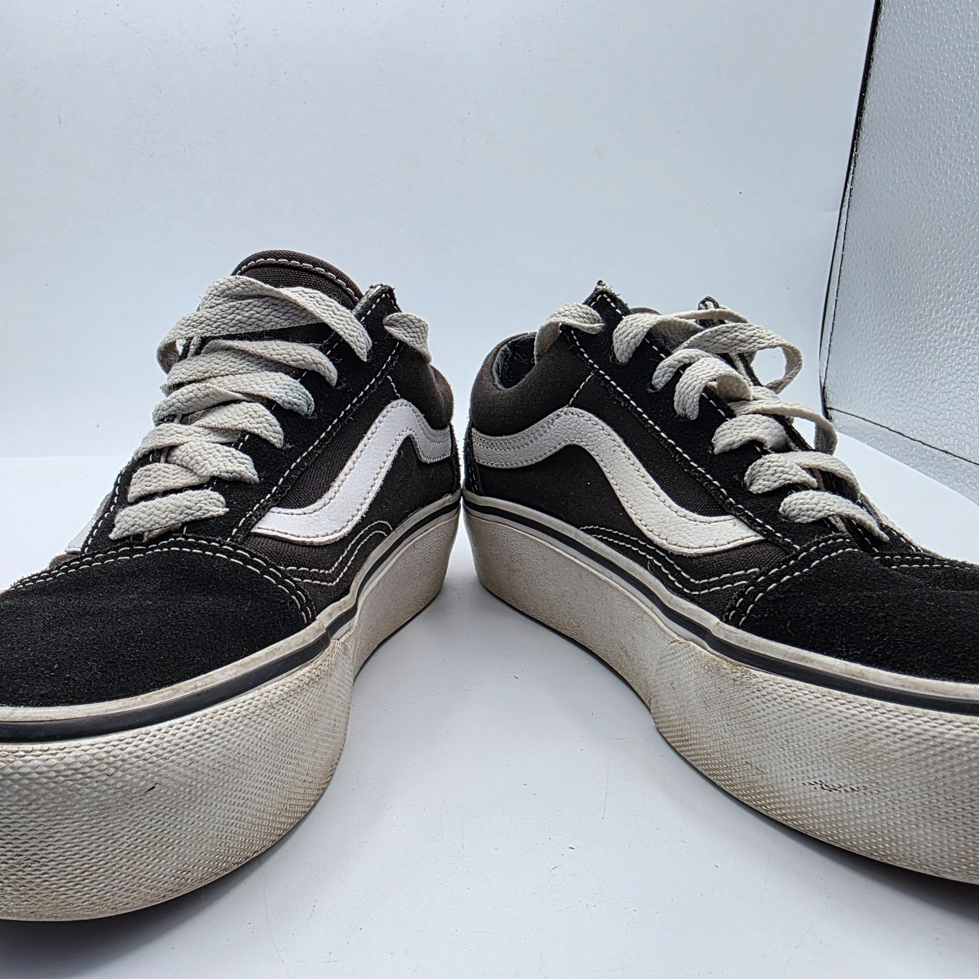 Vans Vans Old Skool Platforms Womens Size 5 Black White Shoes Wal Size US 5 / IT 35 - 3 Thumbnail