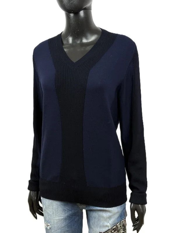 Etro Etro Maglione Blu Nero Lana Donna L Size L / US 10 / IT 46 - 3 Thumbnail