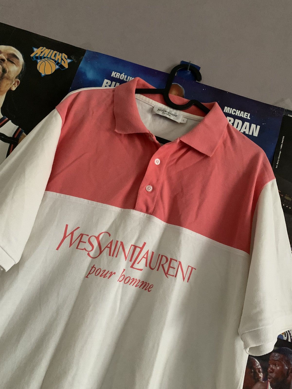 Yves Saint Laurent 90s Vintage Yves Saint Laurent „Big Logo” Polo Shirt Size US L / EU 52-54 / 3 - 2 Thumbnail