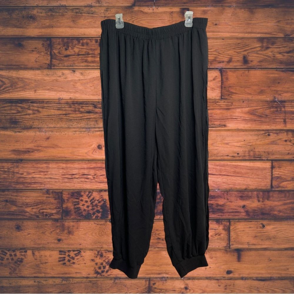 Shein Shein Curve Black Open Side Pants 4XL Size 42" / US 20 - 1 Thumbnail