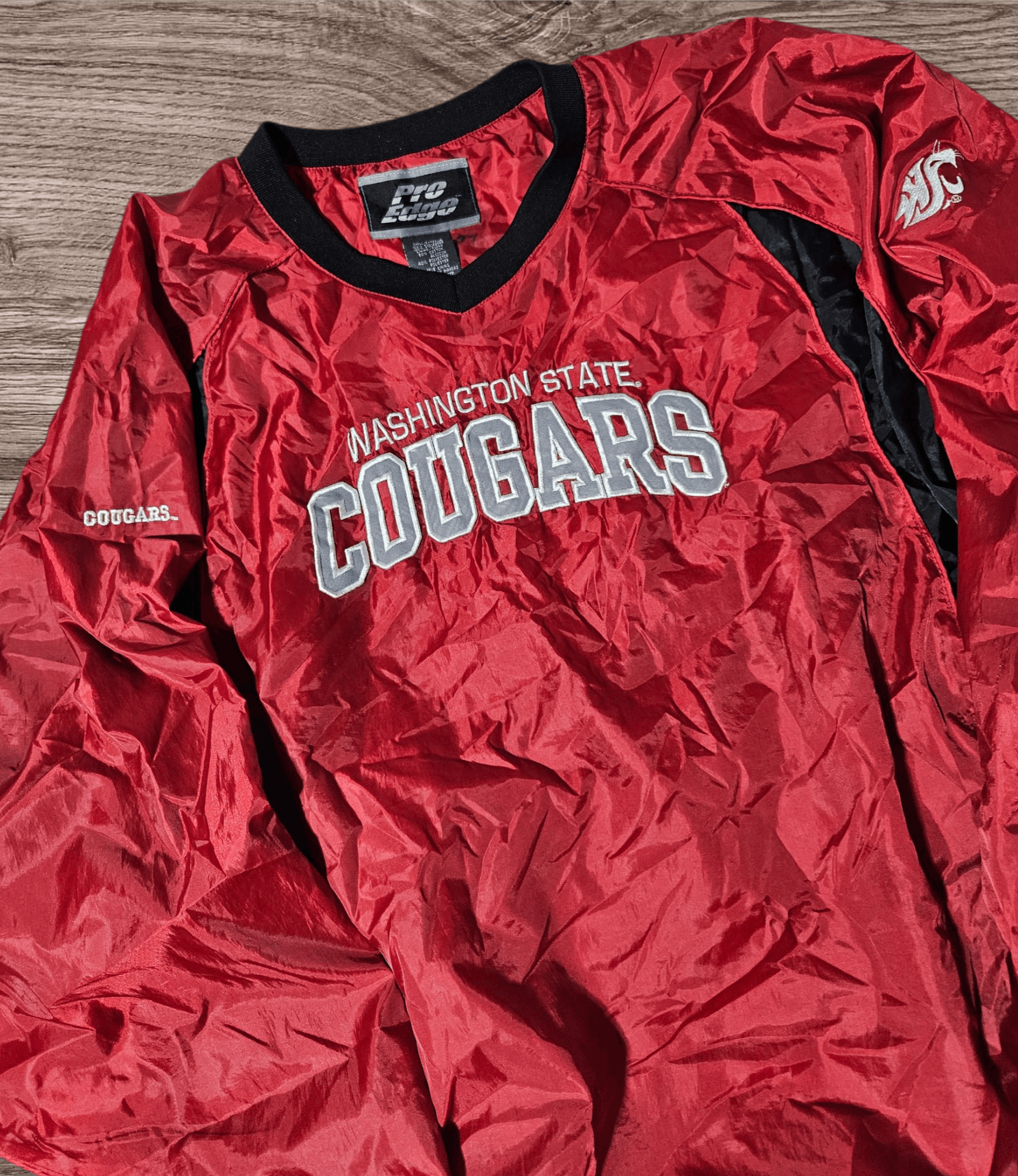 Pro Edge Washington State Cougars Jacket 90s Pro Edge WSU XL Bomber Size US XL / EU 56 / 4 - 1 Thumbnail