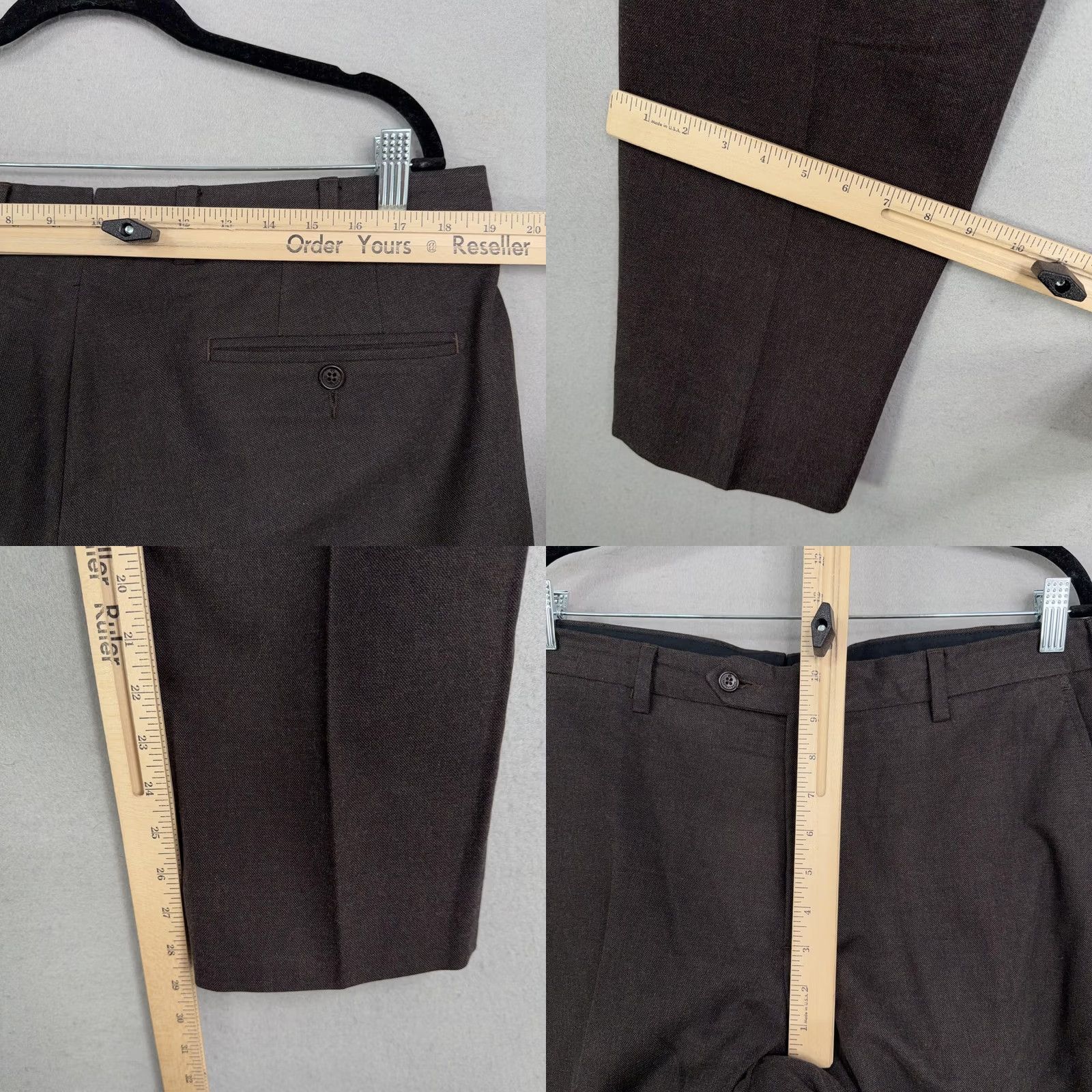 Hamilton Kent & Curwen Pants Mens 38 Brown Hamilton Cotton Dress Tapered Slacks Size US 38 / EU 54 - 8 Thumbnail