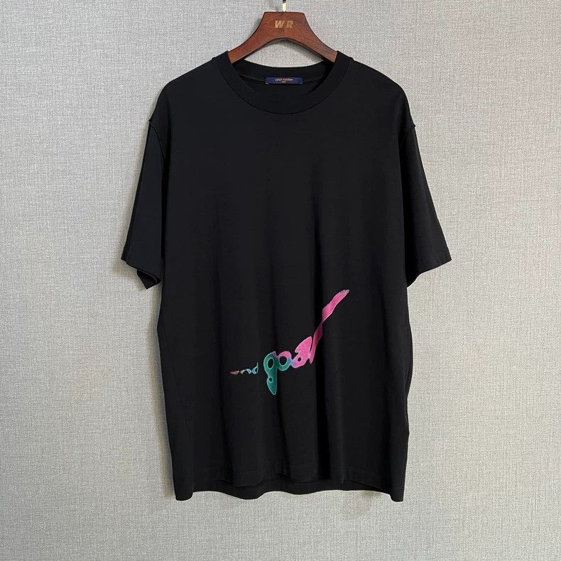 Louis Vuitton Louis Vuitton Black Short Sleeve Rainbow Shirt- DMC Size US XL / EU 56 / 4 - 1 Thumbnail