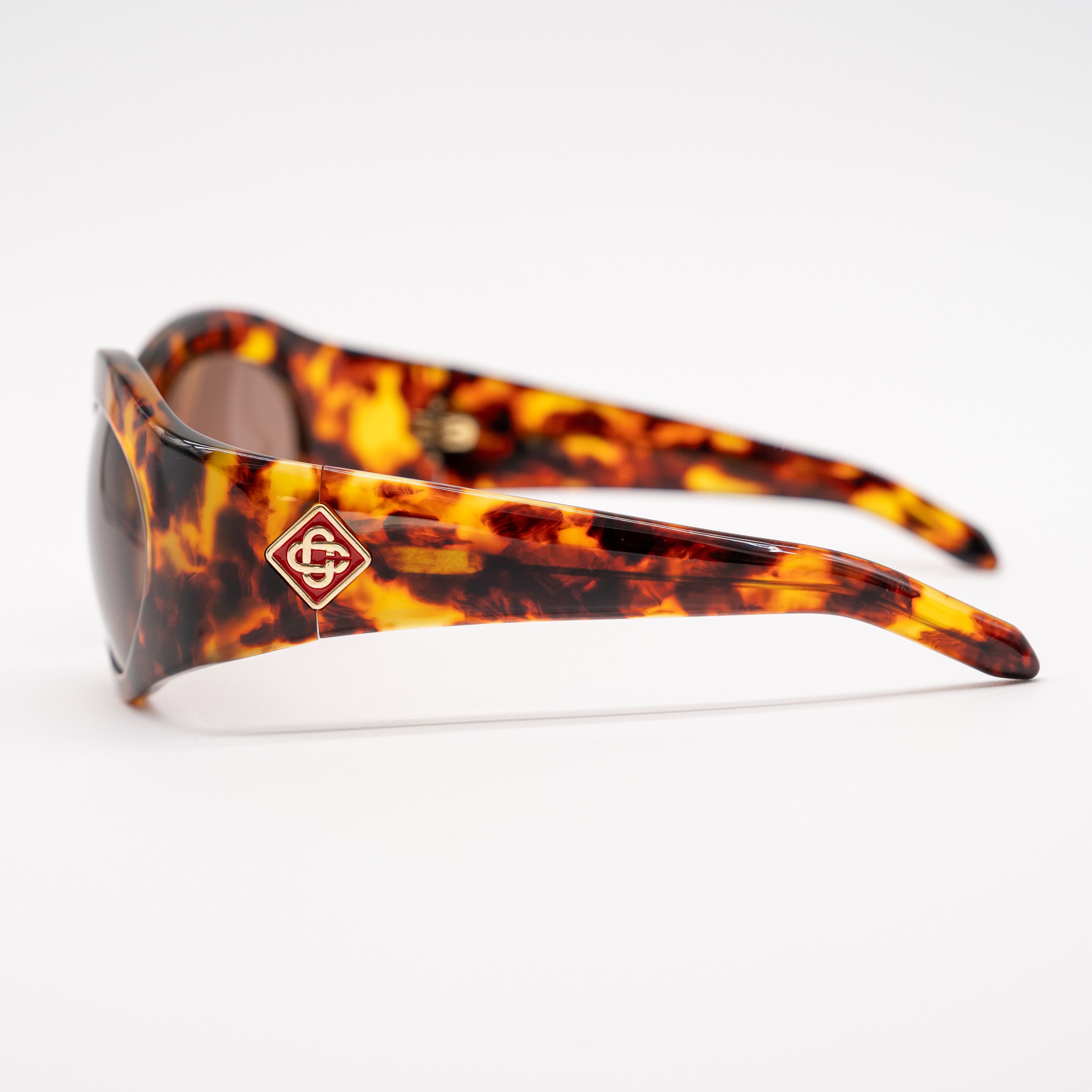 Casablanca CASABLANCA Round Goggle Acetate Sunglasses Tortoise Size ONE SIZE - 4 Thumbnail