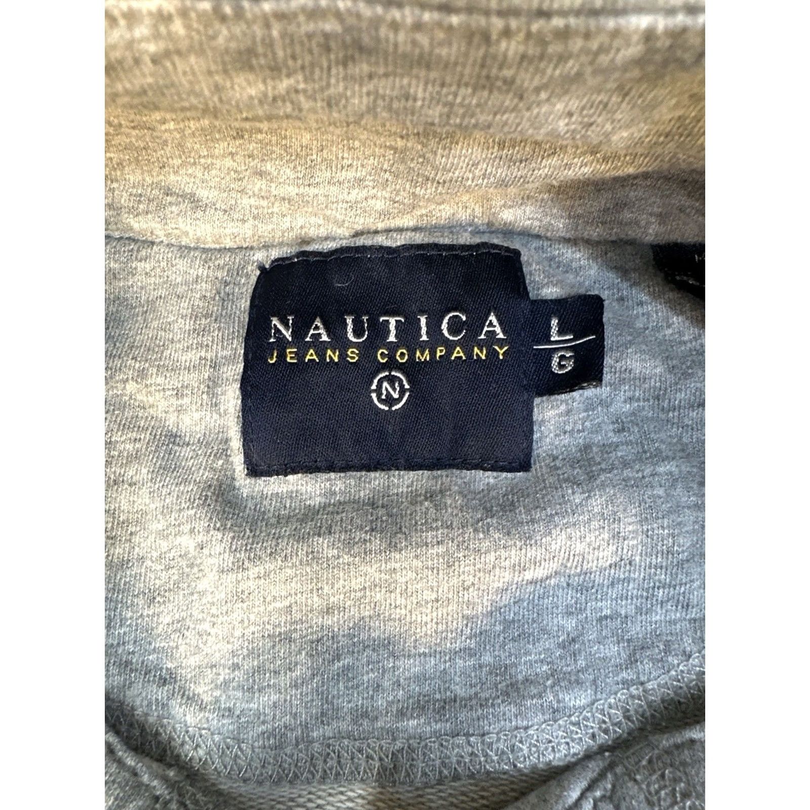 Nautica VINTAGE Nautica Jeans Vest Gray Full Zip Sleeveless Y2K Size L Mens Vest Cotton Windbreaker Adults Large Gray Nautica Jeans Brand Vest Size 42R - 3 Thumbnail