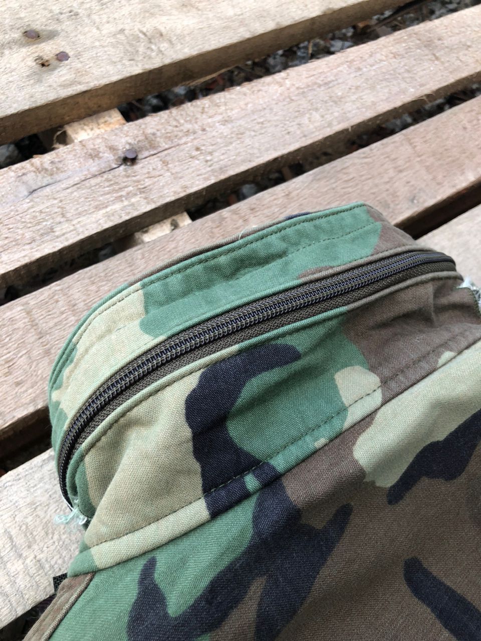 Vintage Vintage 80s Military Woodland Camo Parka Jacket Size US L / EU 52-54 / 3 - 5 Thumbnail