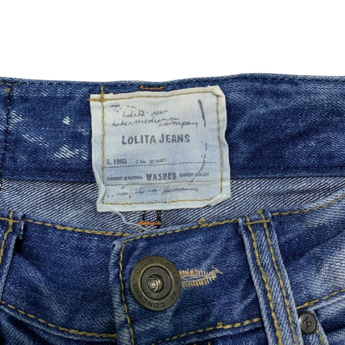 Beauty Beast Vintage Lolita Distressed Jeans Ripped Blue Faded Size US 28 / EU 44 - 8 Thumbnail