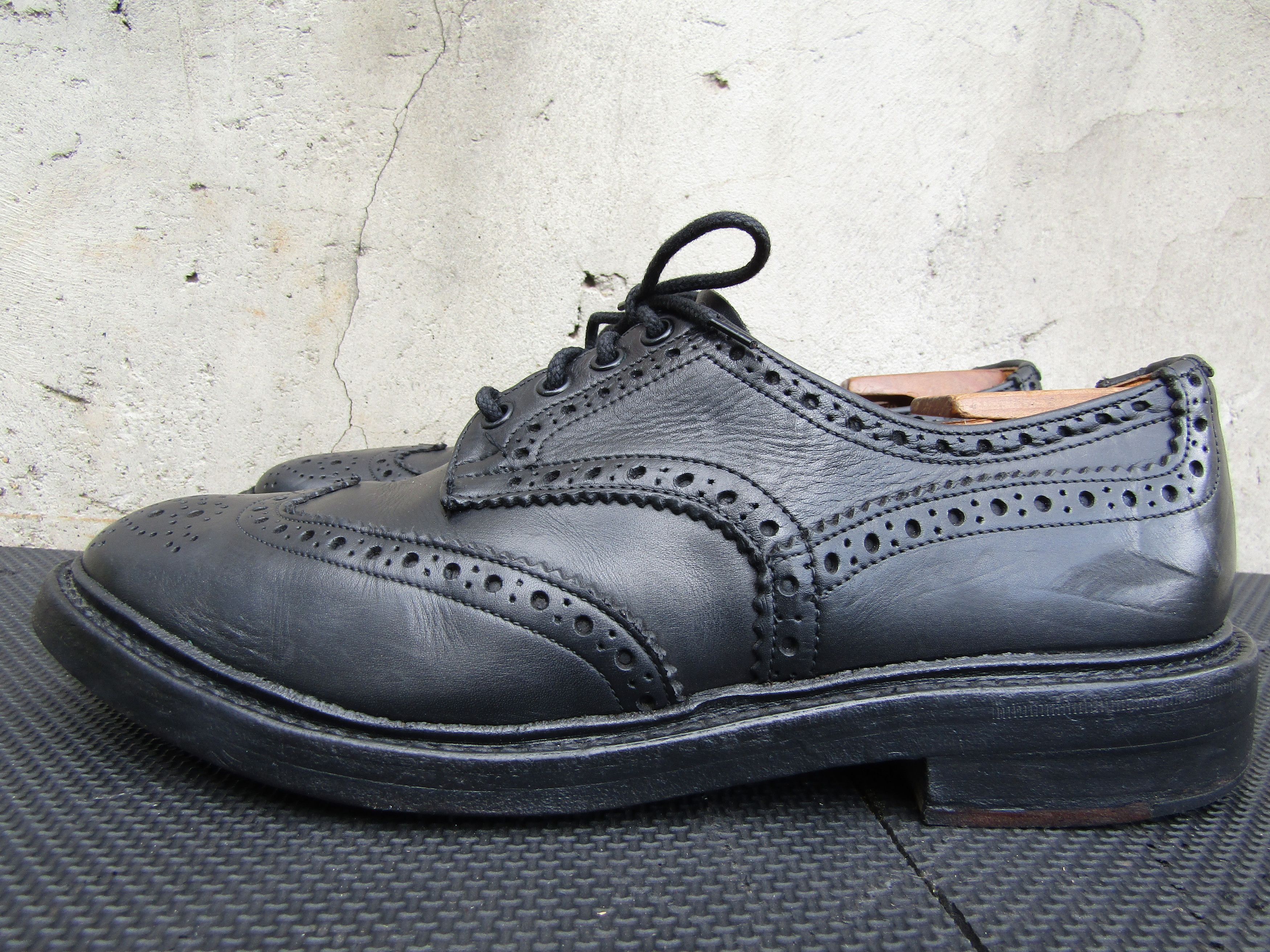 Tricker's Trickers Keswick Black Leather Derby Brogue Size US 9 / EU 42 - 6 Thumbnail