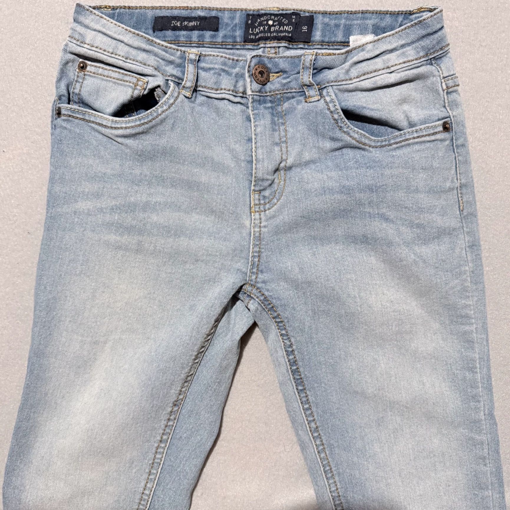 Lucky Brand Lucky Brand Zoe Skinny Jeans Women's Blue Denim Low-Rise Zip Fly 16 Jeans Boyfriend? Size 38" / US 16 / IT 52 - 3 Thumbnail
