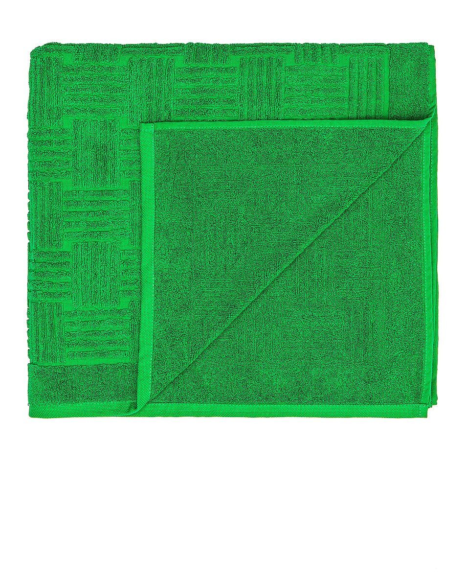 Bottega Veneta o1lf3ng10925 Size: OS / Intreccio Pattern Cotton Terry Towel Size ONE SIZE - 2 Thumbnail