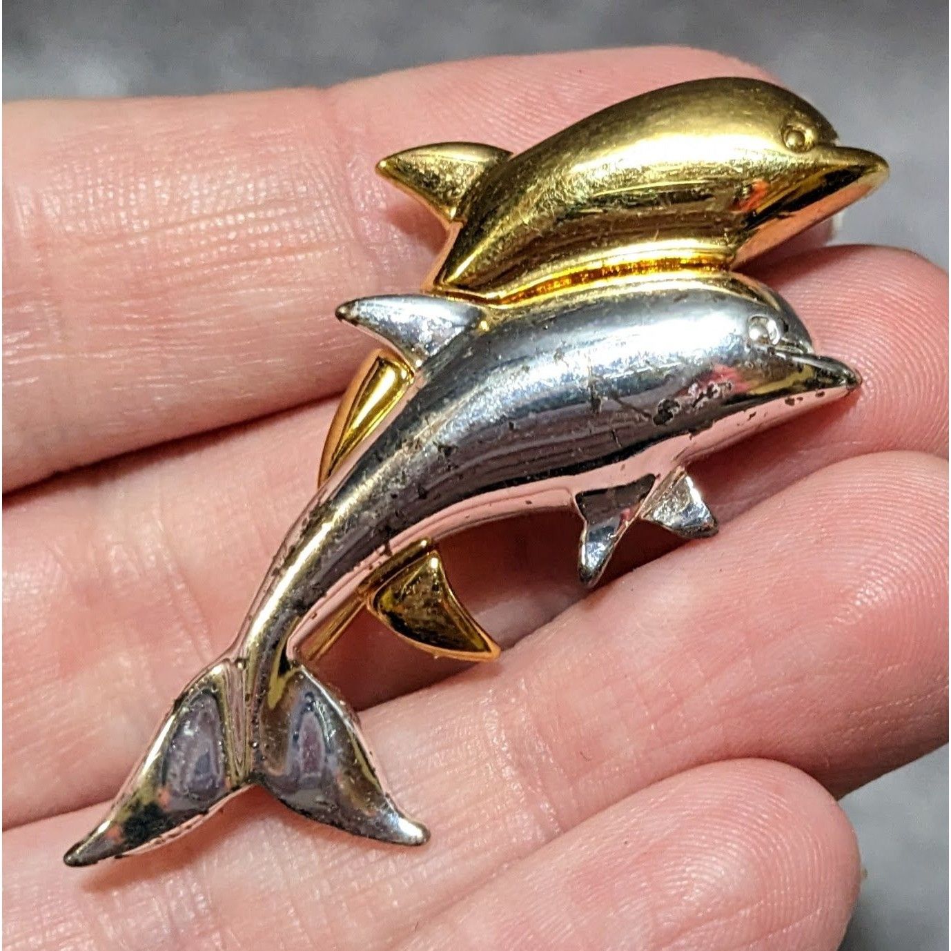 Other Vintage Napier Mixed Metal Tone Dolphin Brooch Size ONE SIZE - 5 Thumbnail