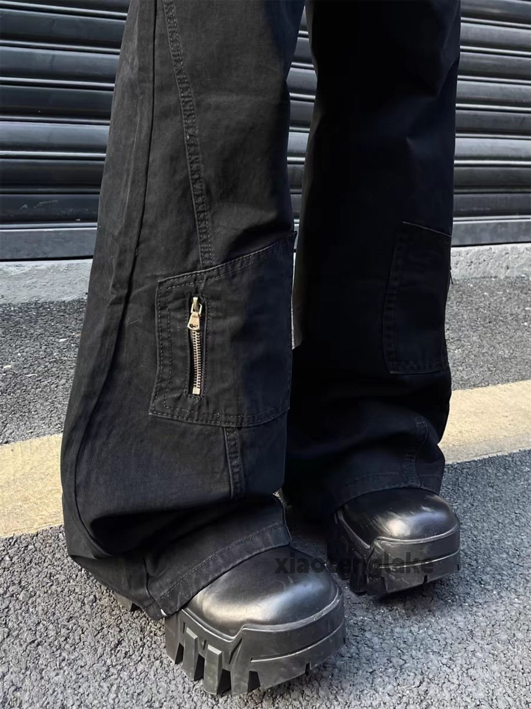 Designer × Japanese Brand × Vintage zipper utility punk grunge bootcut work cargo pants Size US 30 / EU 46 - 2 Thumbnail