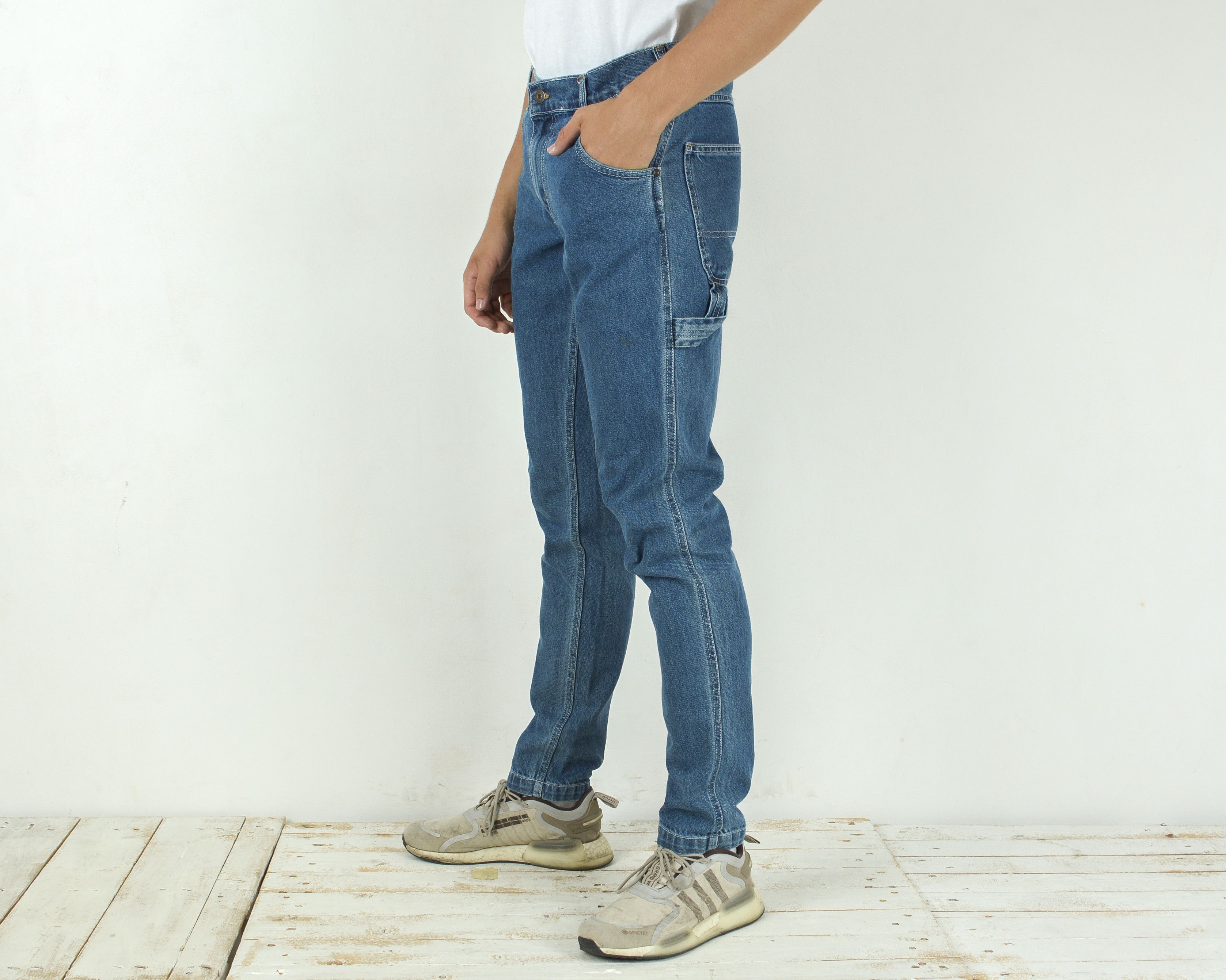 Dickies W31 L34 Slim Carpenter Cargo Jean Pants Multi Pocket Guild Size US 31 - 3 Thumbnail