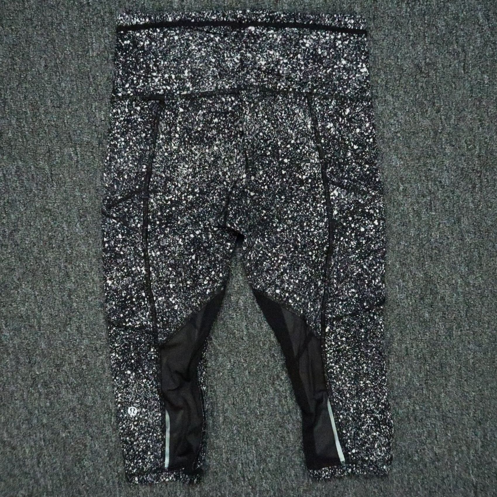 Lululemon Lululemon Womens Leggings Black Speckled Tight Stuff Crop Yoga Training Pants 4 Size 27" / US 4 / IT 40 - 3 Thumbnail