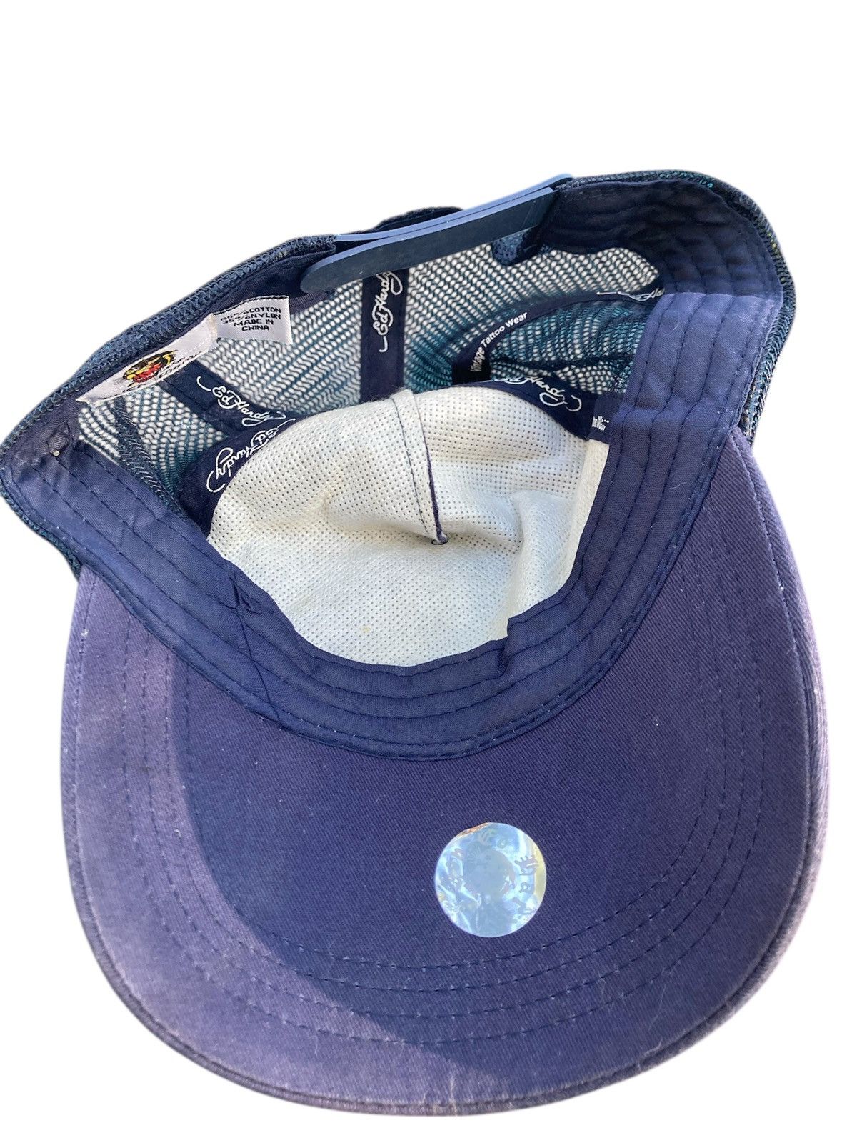 Ed Hardy VINTAGE Ed Hardy navy and blue skull cap with SWAG STICKER Size ONE SIZE - 5 Thumbnail