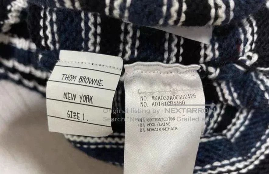 Thom Browne ThomBrowne Navy Stripe Wool Sweater 0. Size US XXS / EU 40 - 6 Thumbnail