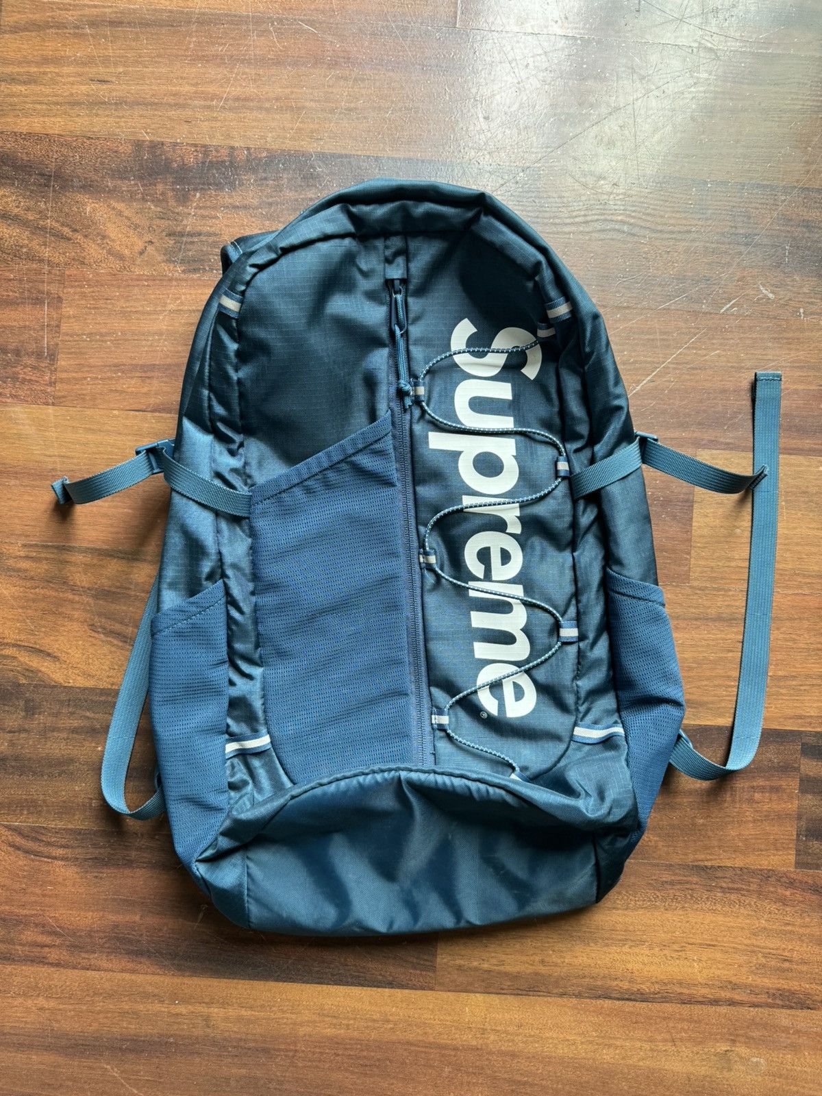Pre-owned Supreme Cordura Backpack Fw17  In Blue