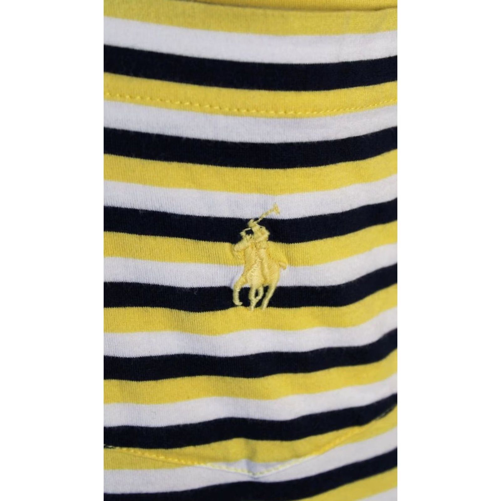 Polo Ralph Lauren Ralph Lauren Polo Shirt XL Yellow Navy White Striped Short Sleeve 100% Cotton NWT Mens X-Large Size US XL / EU 56 / 4 - 2 Thumbnail