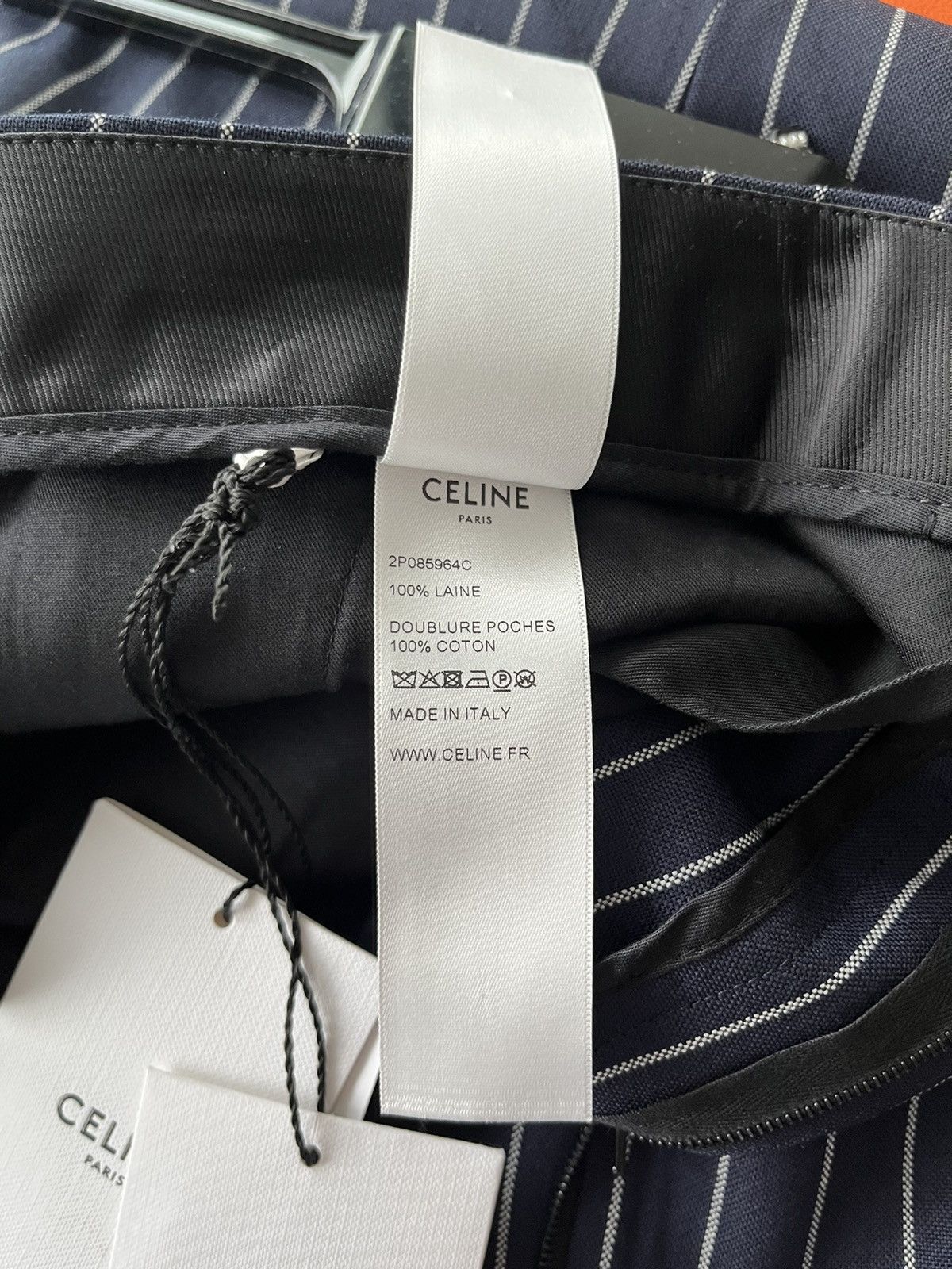 Celine × Hedi Slimane Rare Super Runway Brand New Celine by Hedi Wool Striped Pant Size US 34 / EU 50 - 10 Thumbnail
