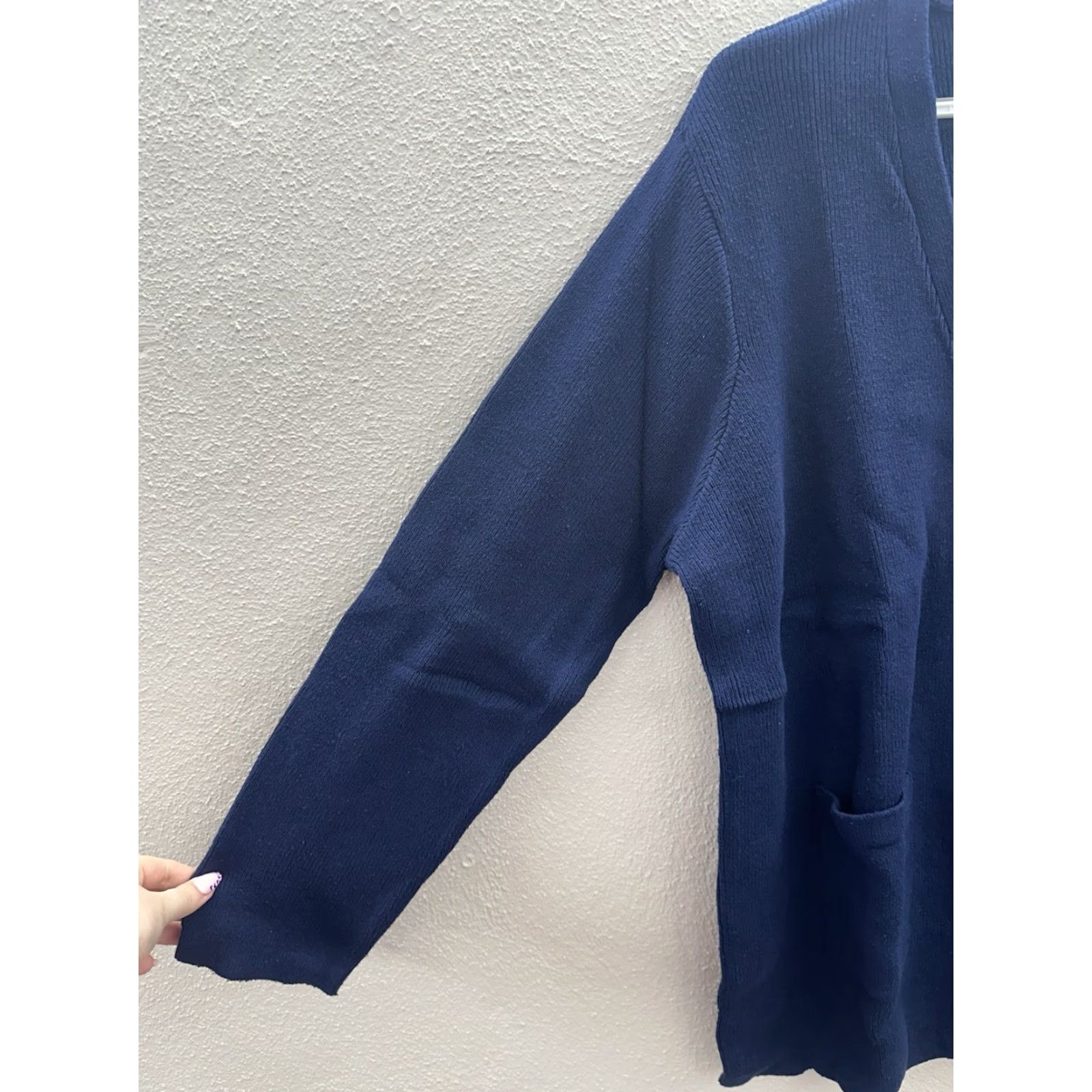 Vintage WinterSilks Womens Sweater Cardigan Size XXL Blue Knit Button Up Silk Cotton NWT 90s Vintage: No NWTs Size XXL / US 16-18 / IT 52-54 - 2 Thumbnail