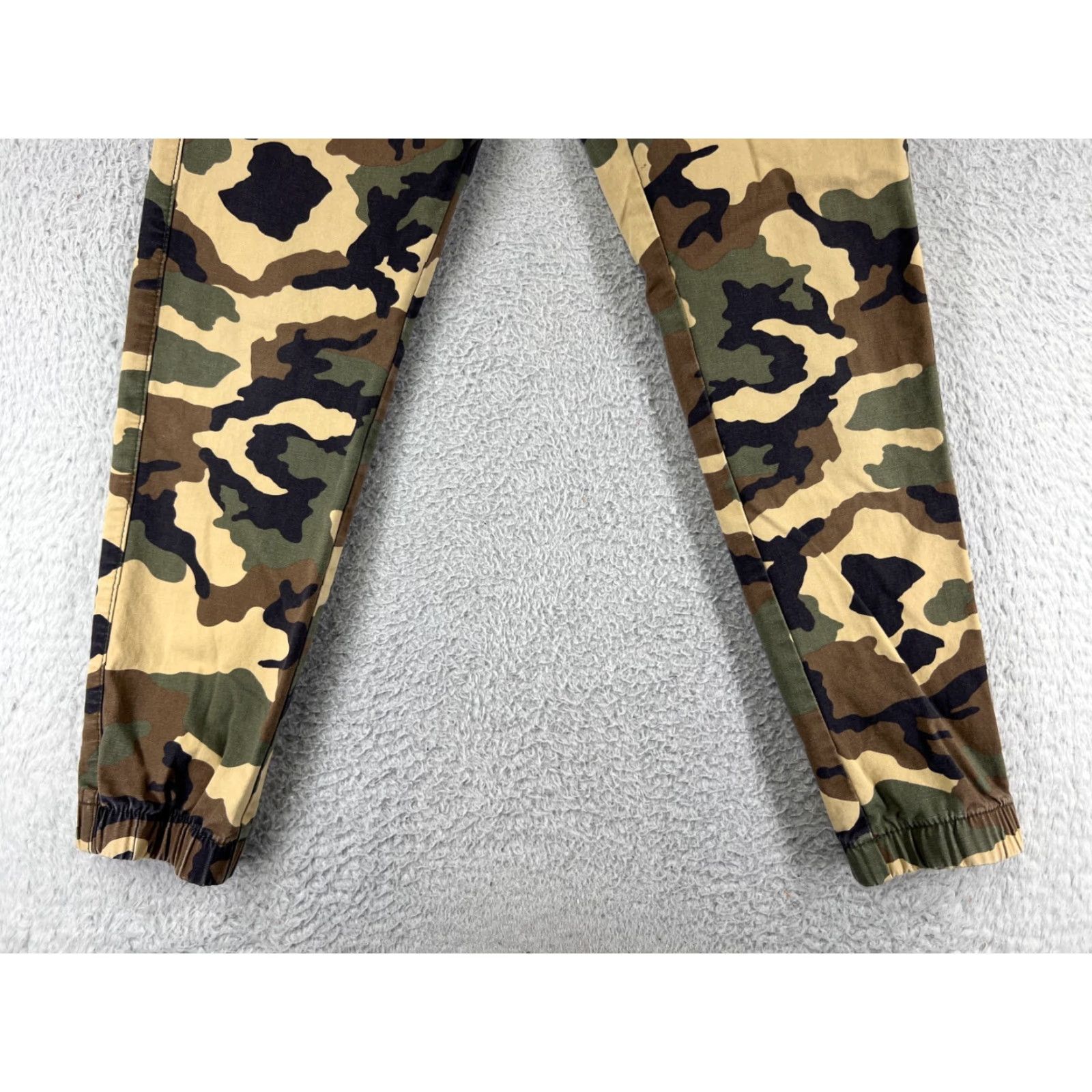 Vintage Matchstick Pants Womens 6 Green Woodland Camo Jogger Cargo 100% Cotton Size 28" / US 6 / IT 42 - 6 Thumbnail