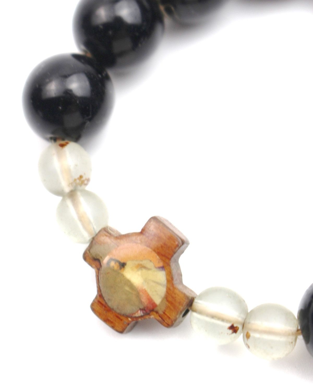 If Six Was Nine 2000S JAPANESE MADE ICON CROSS DARK BEAD BRACELET Size ONE SIZE - 3 Thumbnail