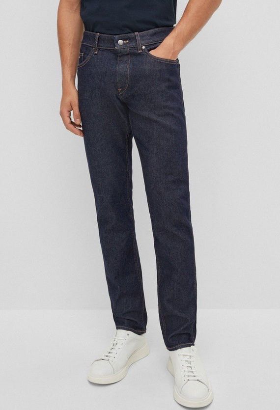 Hugo Boss Hugo Boss Delaware 3 slim fit Dark Blue Cotton Denim Jeans Size US 36 / EU 52 - 3 Thumbnail