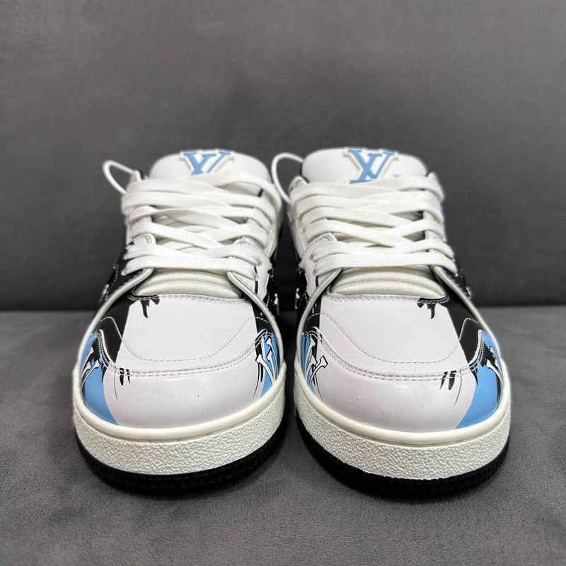 Louis Vuitton Louis Vuitton Low-Top Trainers in Black and Blue -2508 Size US 7 / EU 40 - 2 Thumbnail