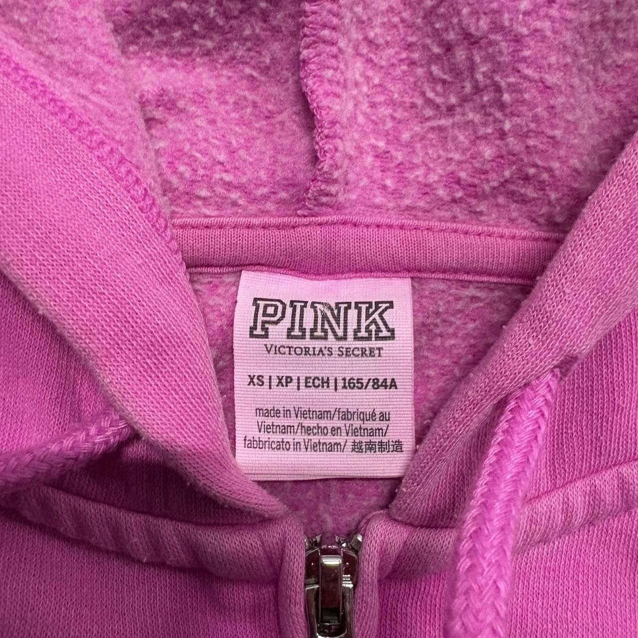 Vintage Crazy Vintage Y2K/2000s PINK Victoria’s Secret Zipup Hoodie! Size US XS / EU 42 / 0 - 4 Thumbnail