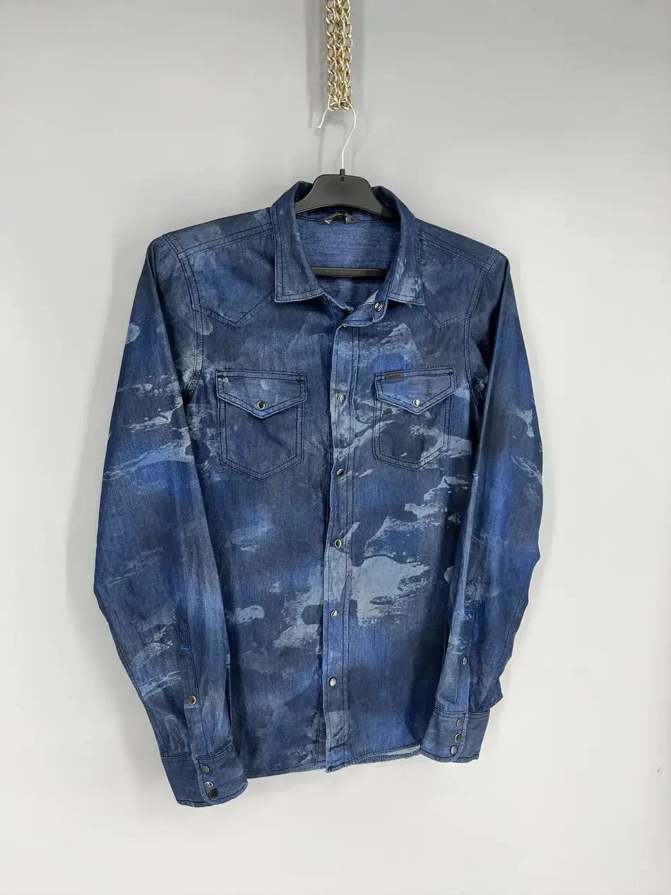 Diesel Diesel Industry Pearl Snap Denim Long Sleeve Shirt Size M Size US M / EU 48-50 / 2 - 2 Thumbnail