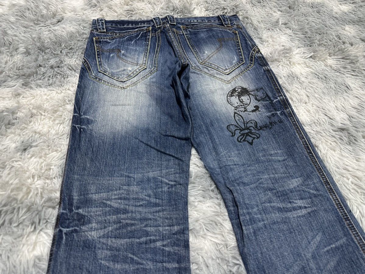 semanticdesign 🔥Ss09 Semantic Design Poem Skull Cross Flared Denim Size US 32 / EU 48 - 12 Thumbnail
