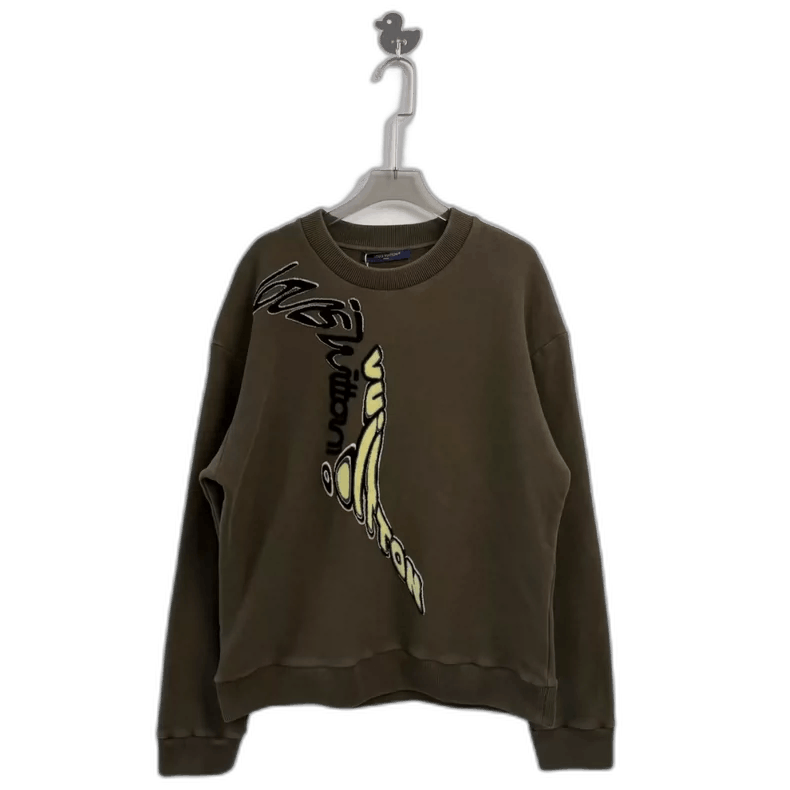 Louis Vuitton LV Louis Vuitton Olive Green Sweatshirt-yf Size US L / EU 52-54 / 3 - 1 Thumbnail