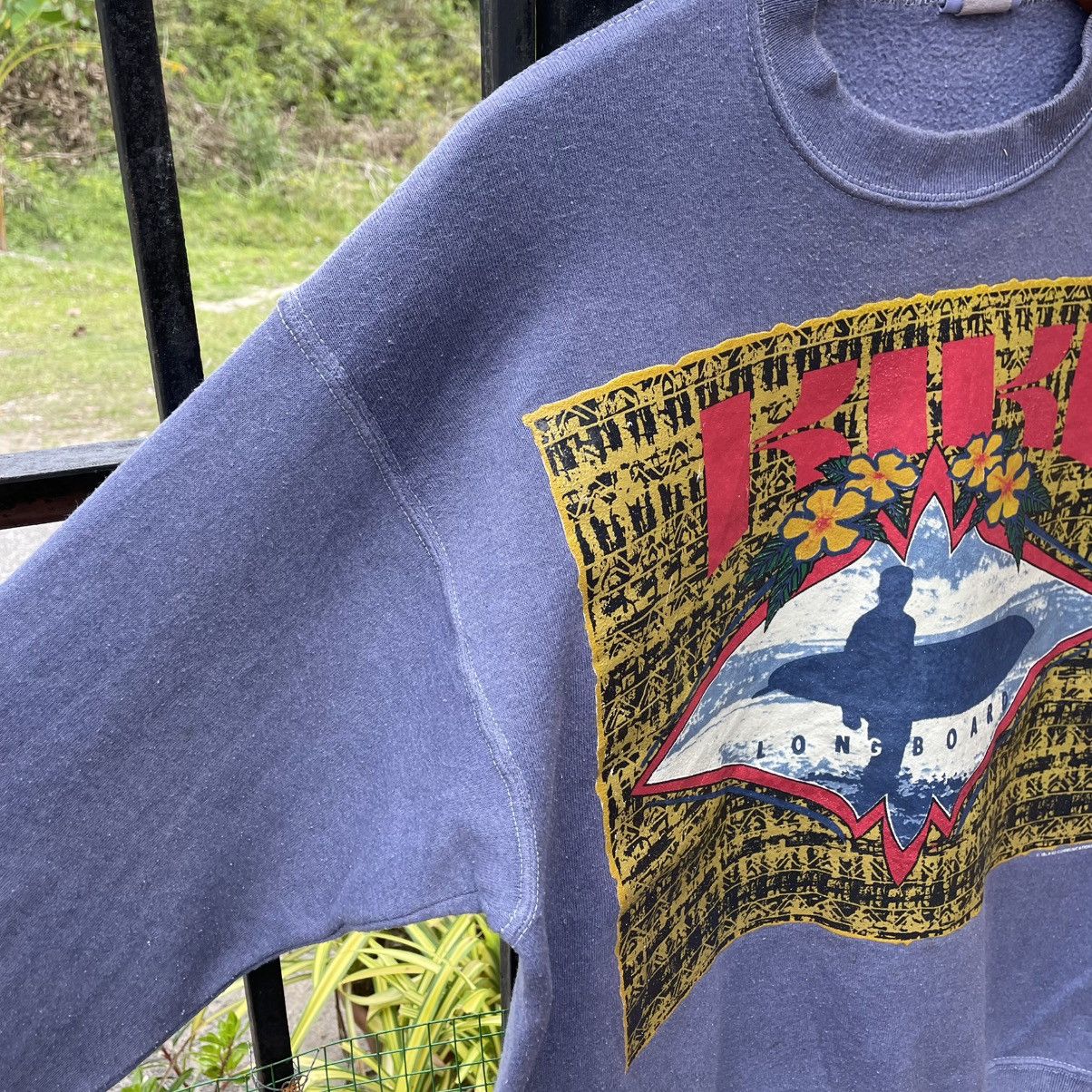 Vintage 🔥Vintage 90s Hawaii KIKI Longboard Surf Skate Sweatshirts Size US M / EU 48-50 / 2 - 8 Thumbnail
