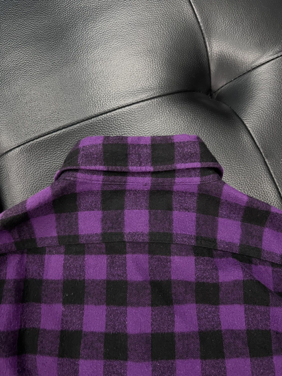 Bape A Bathing Ape OG 2000s Purple & Black Plaid Flannel Shirt Size US S / EU 44-46 / 1 - 7 Thumbnail