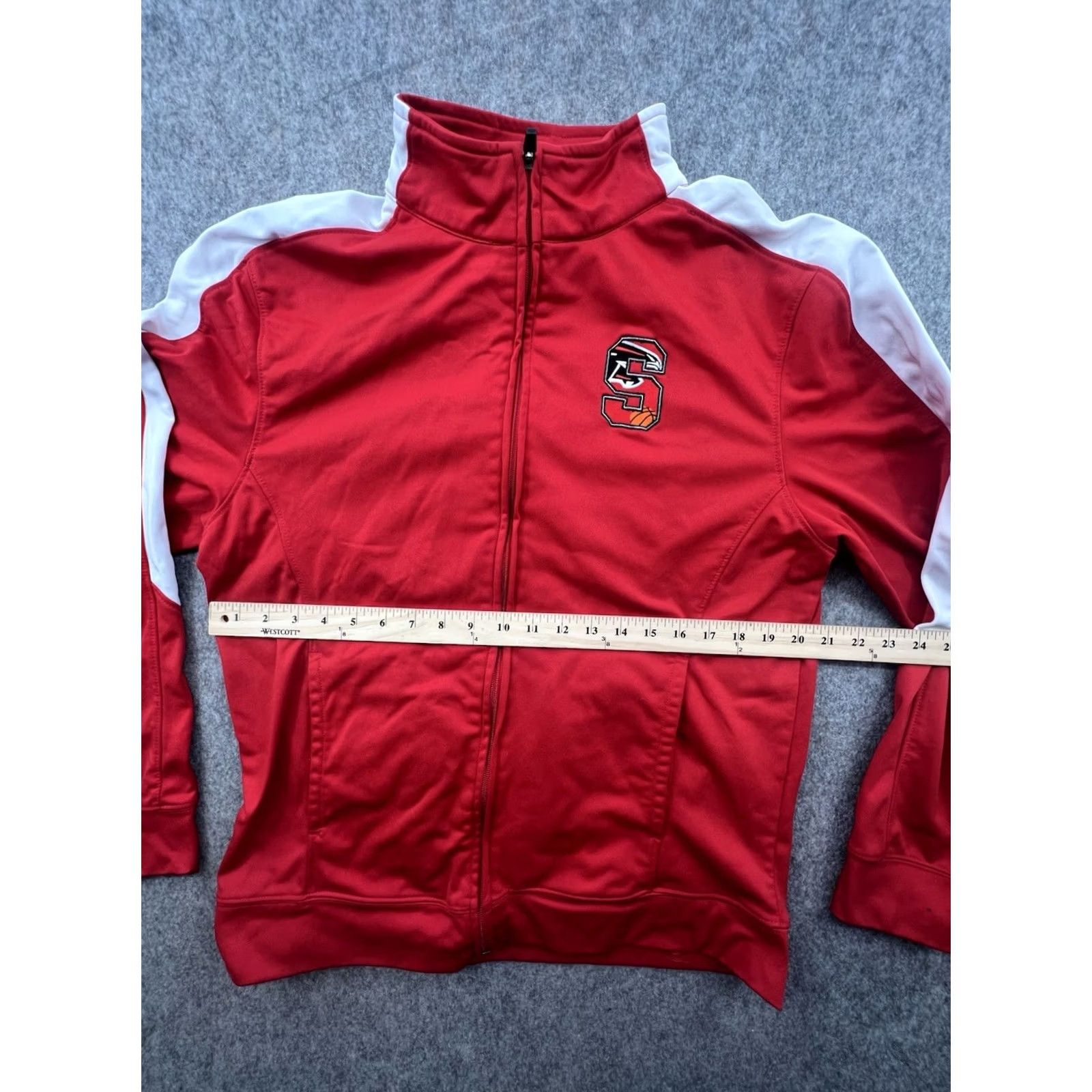 Augusta Sportswear VINTAGE Augusta Sportswear Rockwood Summit High School Red White Track Jacket Adult Sz M Mens Jacket Size US M / EU 48-50 / 2 - 2 Thumbnail