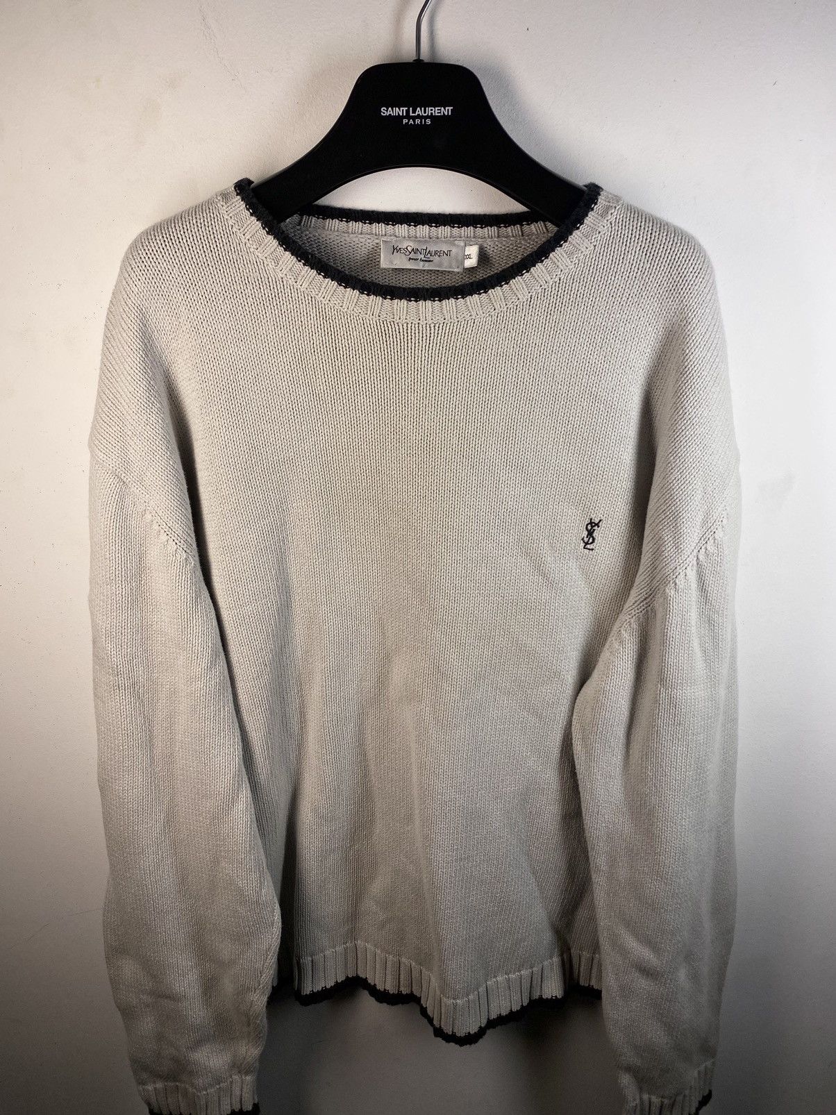 Pale YSL Sweater Knit Yves Saint Laurent Sweater