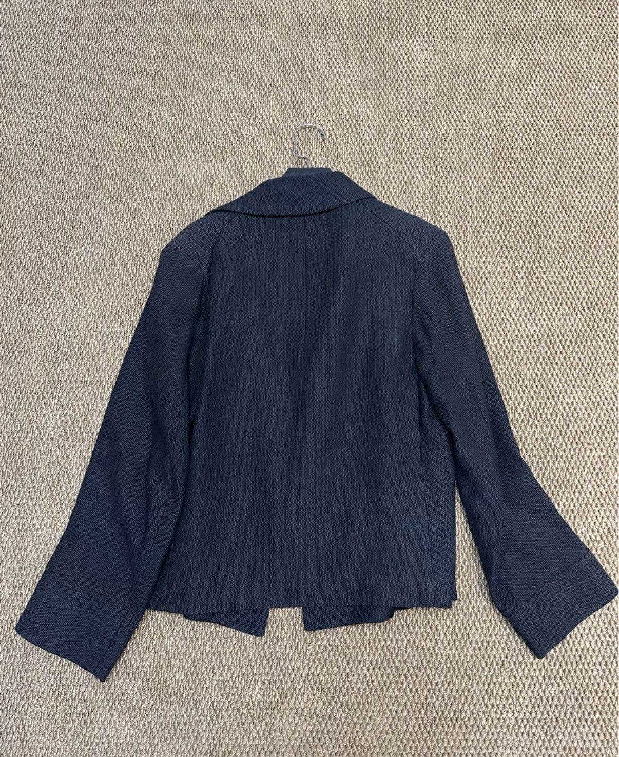 Dries Van Noten Dries Van Noten Navy Double-Breasted Wool Short Coat K23 Size XS / US 0-2 / IT 36-38 - 8 Thumbnail