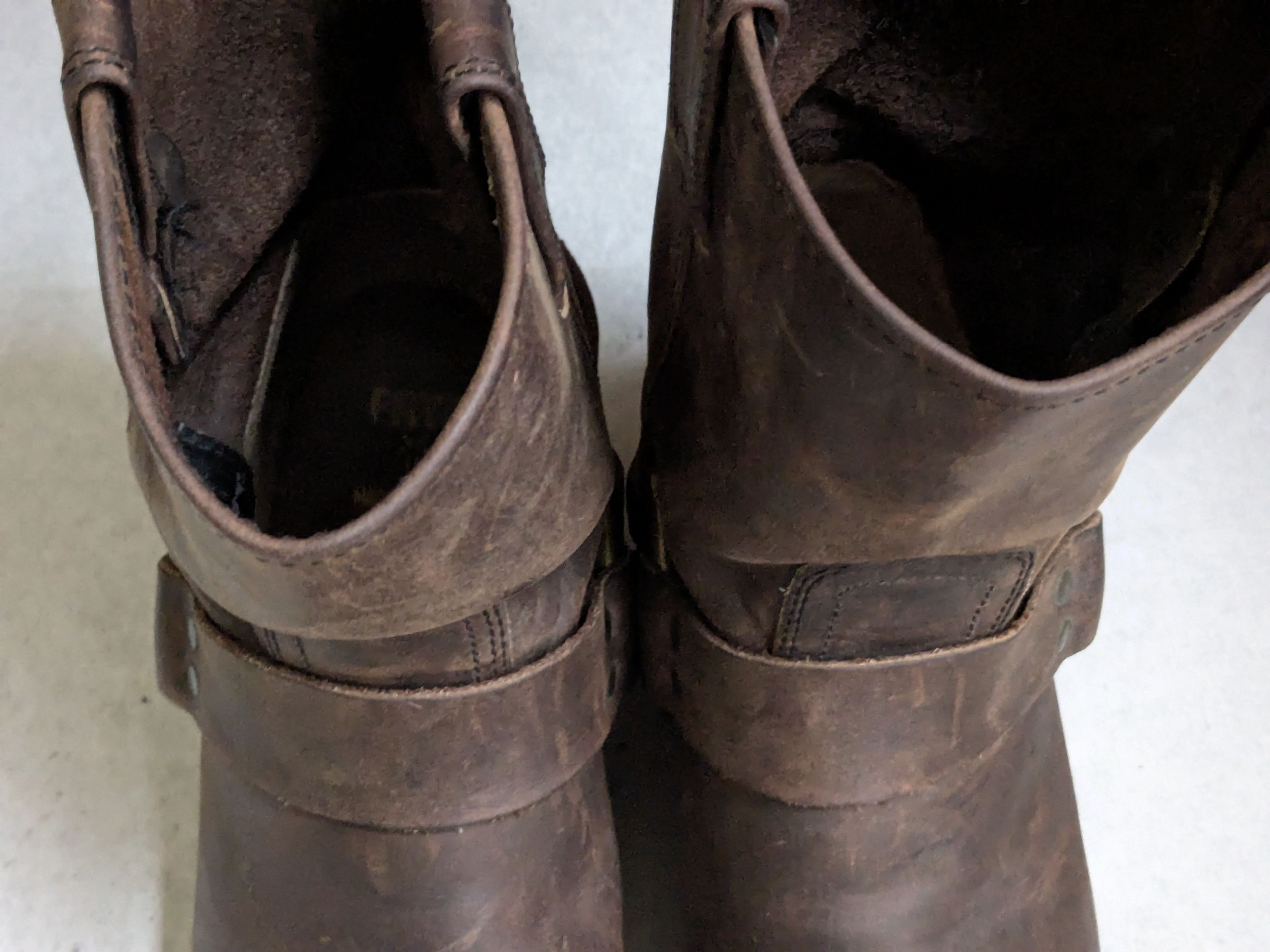 Frye Frye Harness Boots Brown 10.5 M Leather Buckle Strap Size US 10.5 / EU 43-44 - 2 Thumbnail